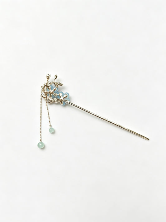 Joseph Arthur Blossom Branch Hair Stick with Hanging Charm
