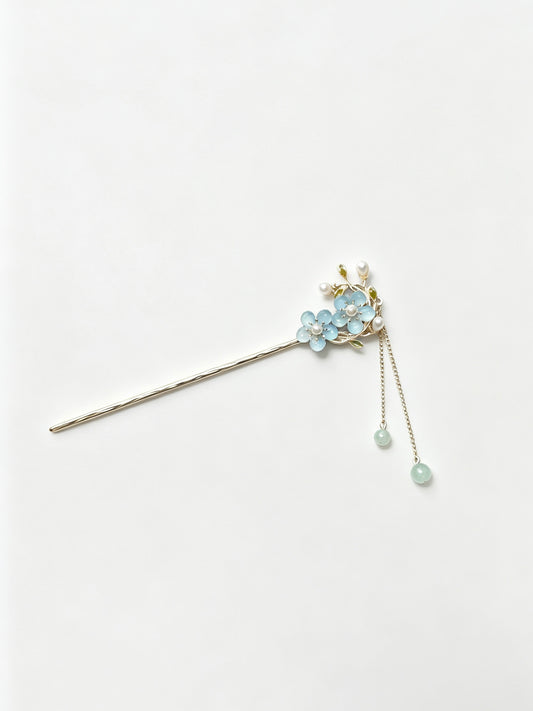 Joseph Arthur Blossom Branch Hair Stick with Hanging Charm