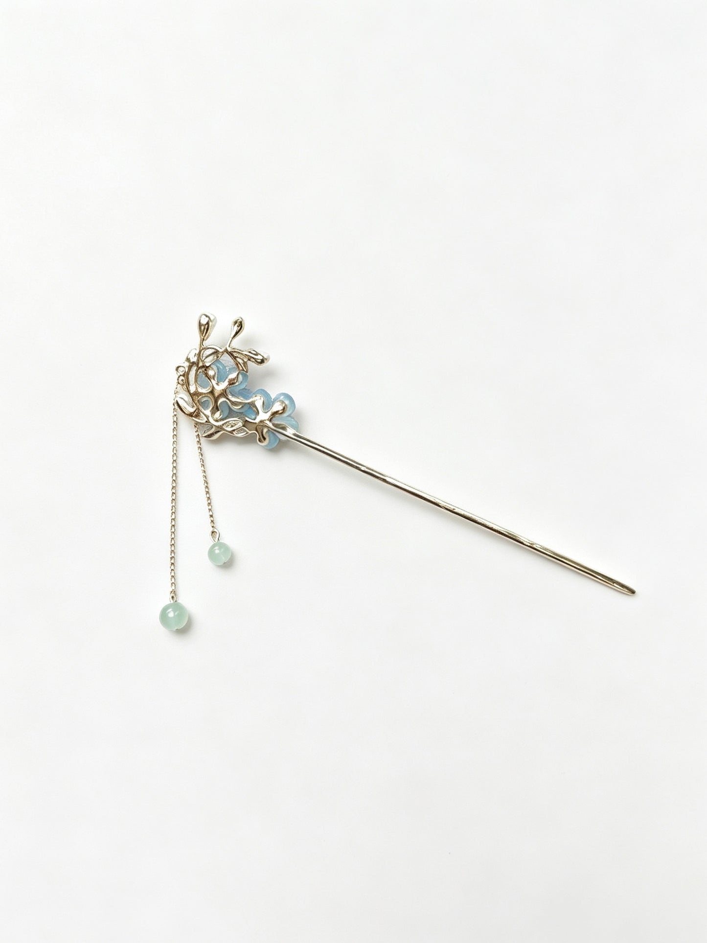 Joseph Arthur Blossom Branch Hair Stick with Hanging Charm