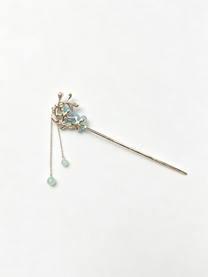 Joseph Arthur Blossom Branch Hair Stick with Hanging Charm
