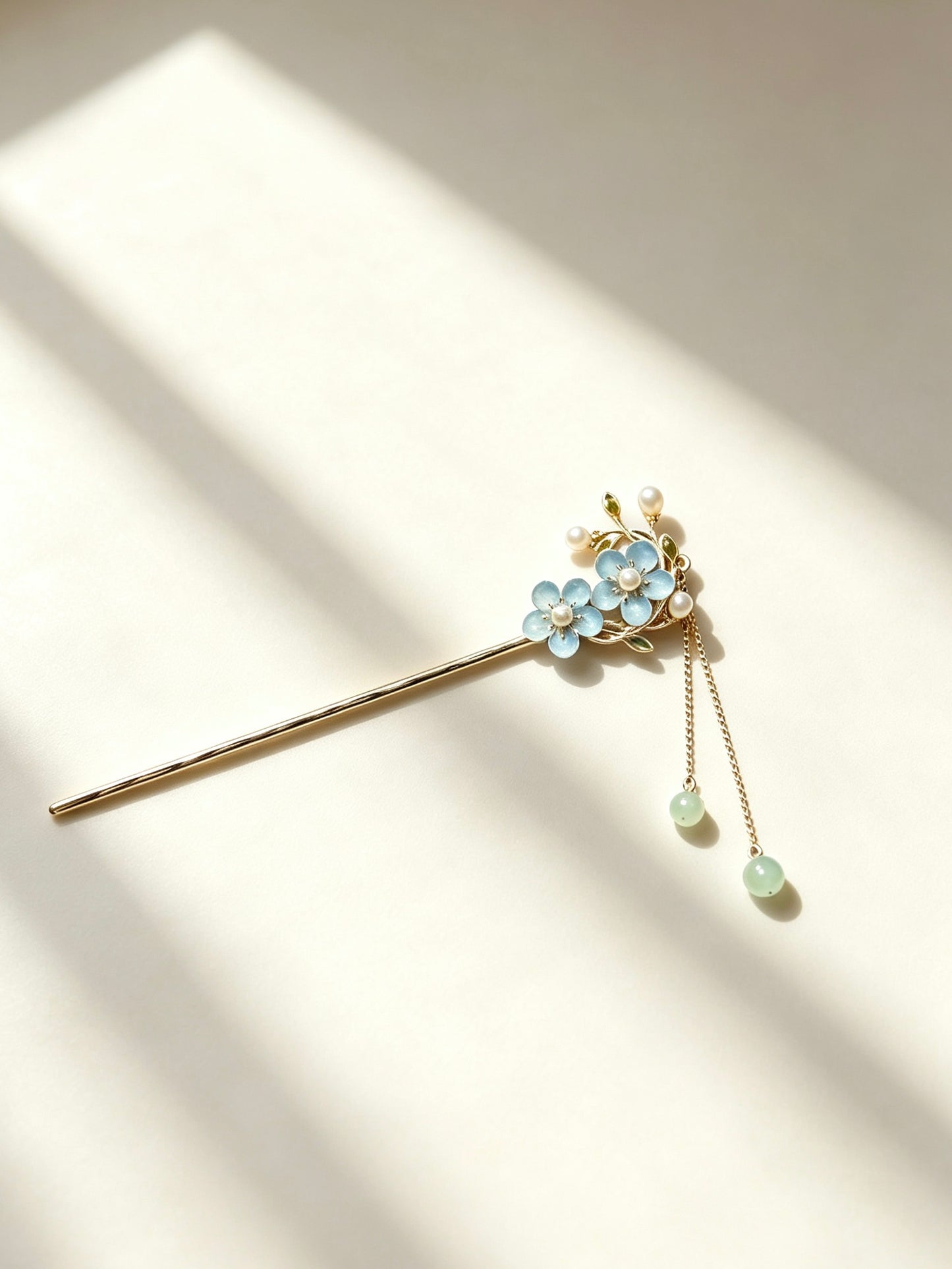 Joseph Arthur Blossom Branch Hair Stick with Hanging Charm