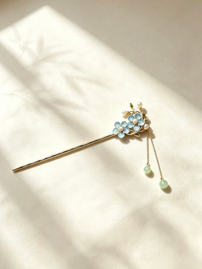 Joseph Arthur Blossom Branch Hair Stick with Hanging Charm