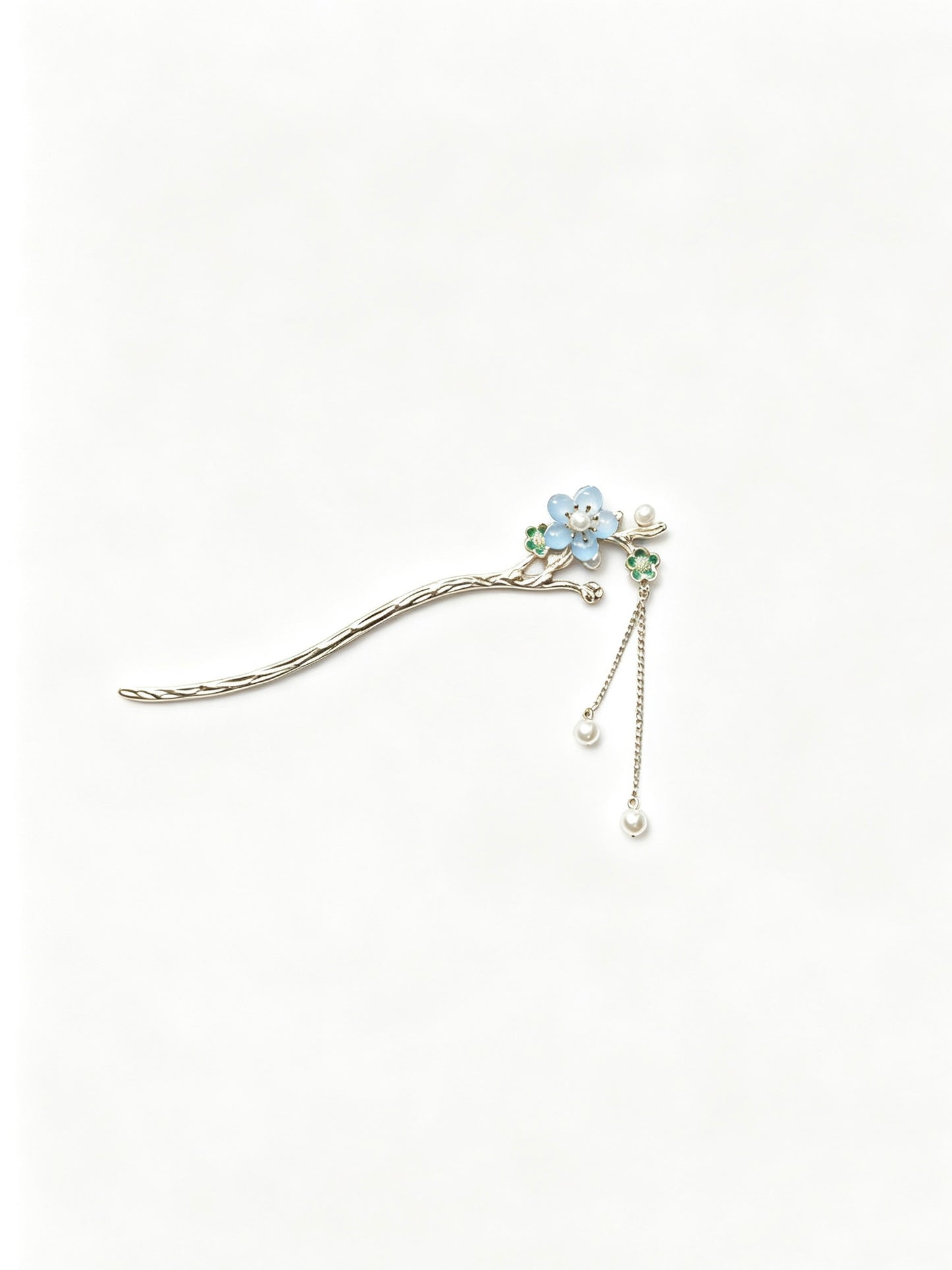 Joseph Arthur Floral Branch Hair Stick with Pearl Drop