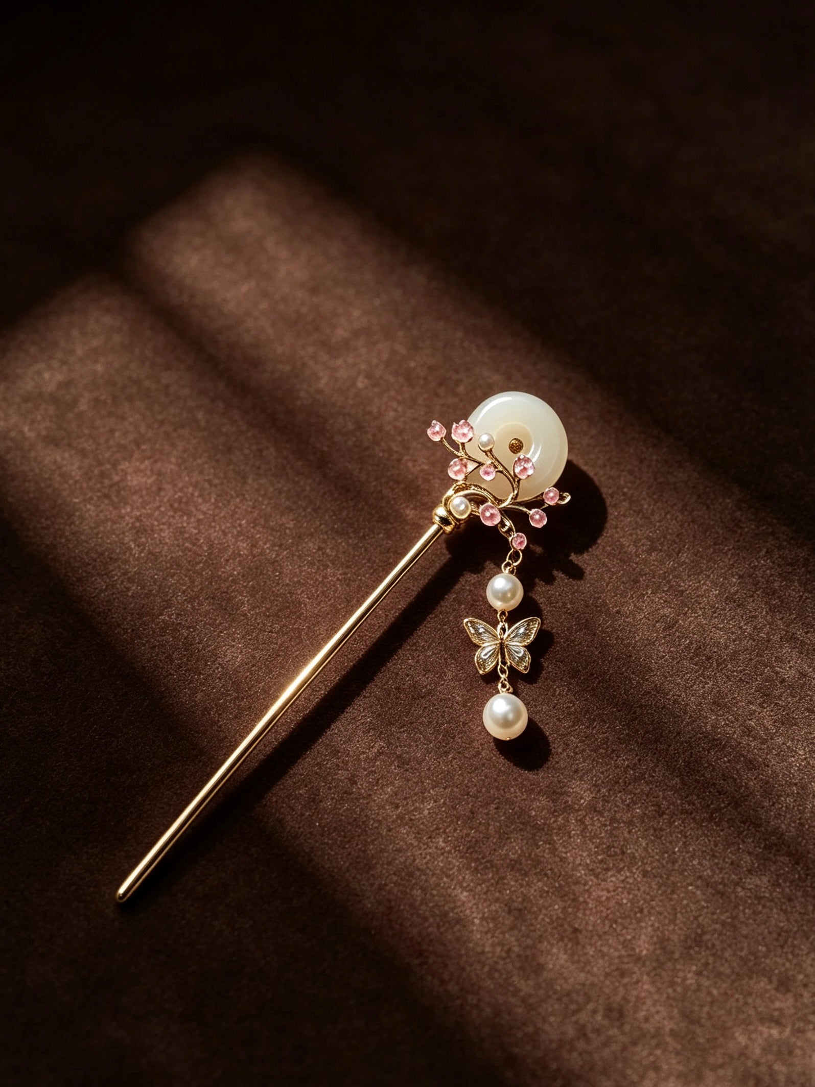 Joseph Arthur Pearl Disc Floral Hair Stick Ornament