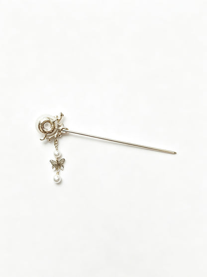 Joseph Arthur Pearl Disc Floral Hair Stick Ornament