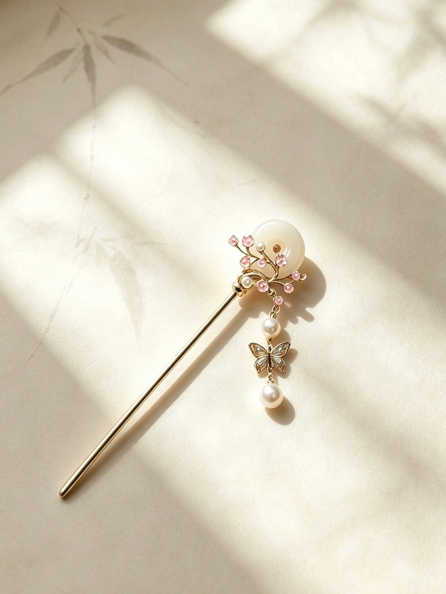 Joseph Arthur Pearl Disc Floral Hair Stick Ornament