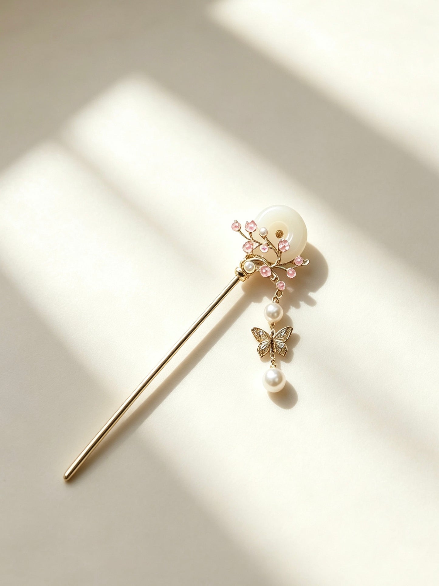 Joseph Arthur Pearl Disc Floral Hair Stick Ornament